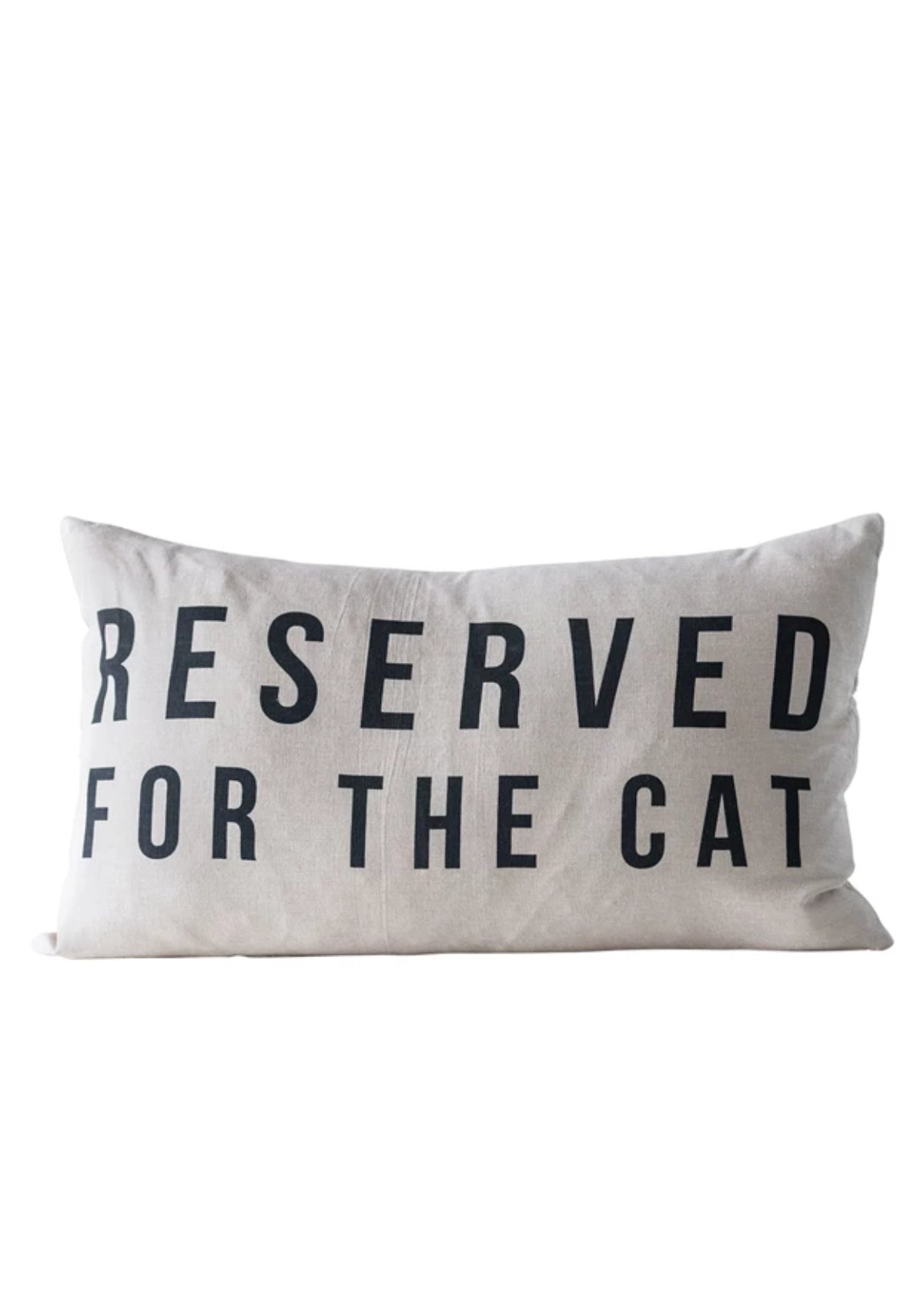 Reserved for the Cat Cotton Lumbar Pillow -Creative Co-op- Ruby Jane-