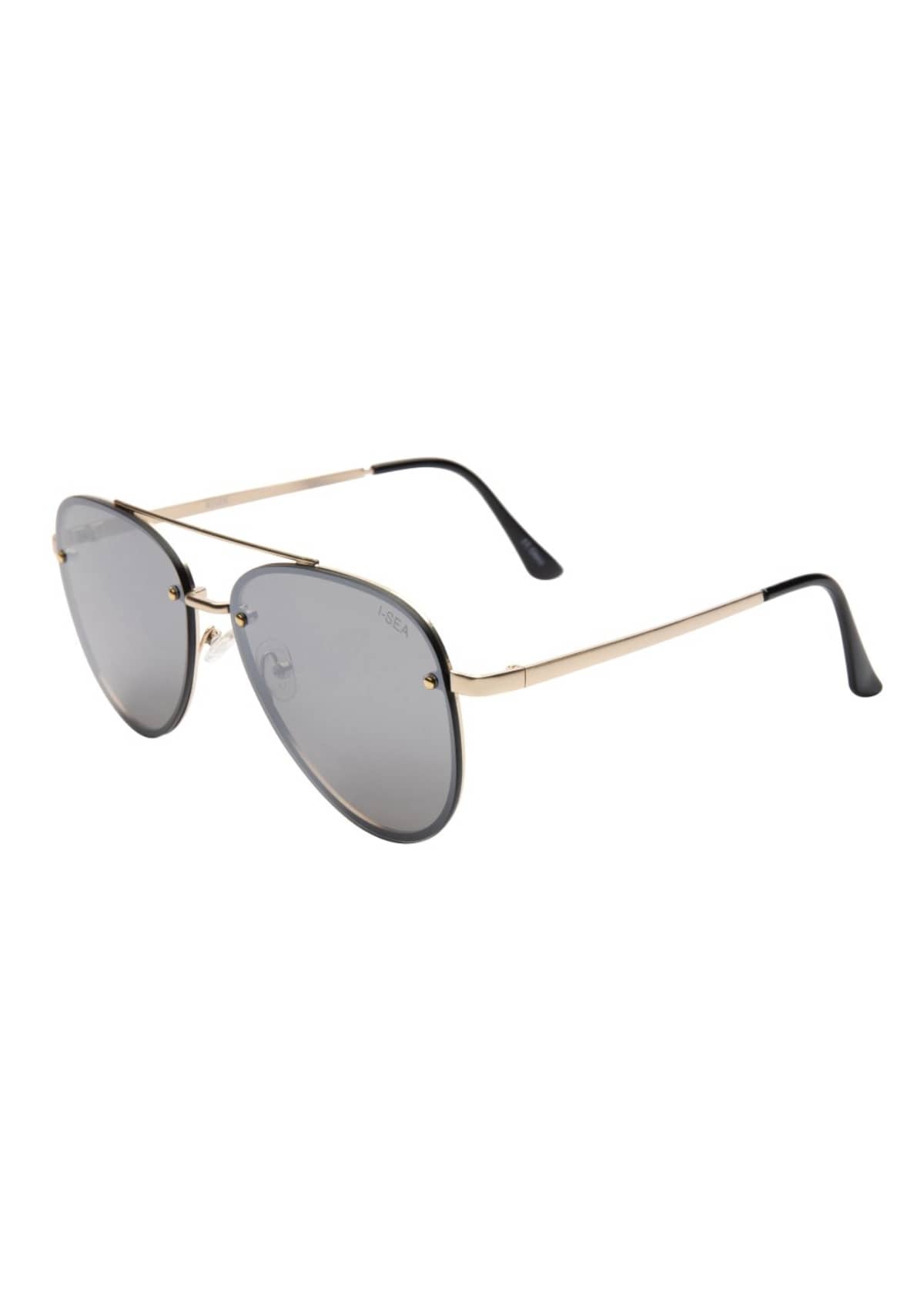 River Polarized Sunglasses - Gold Silver Mirror Lens -ISEA- Ruby Jane-