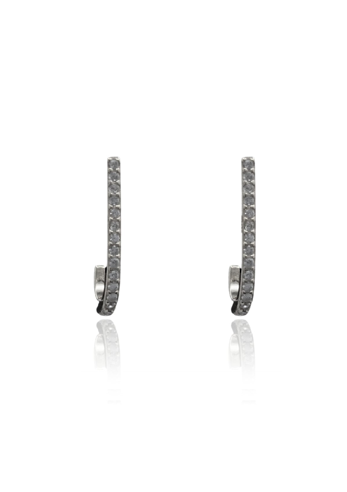 Silver Pave Post Earring -Be-Je Designs- Ruby Jane-