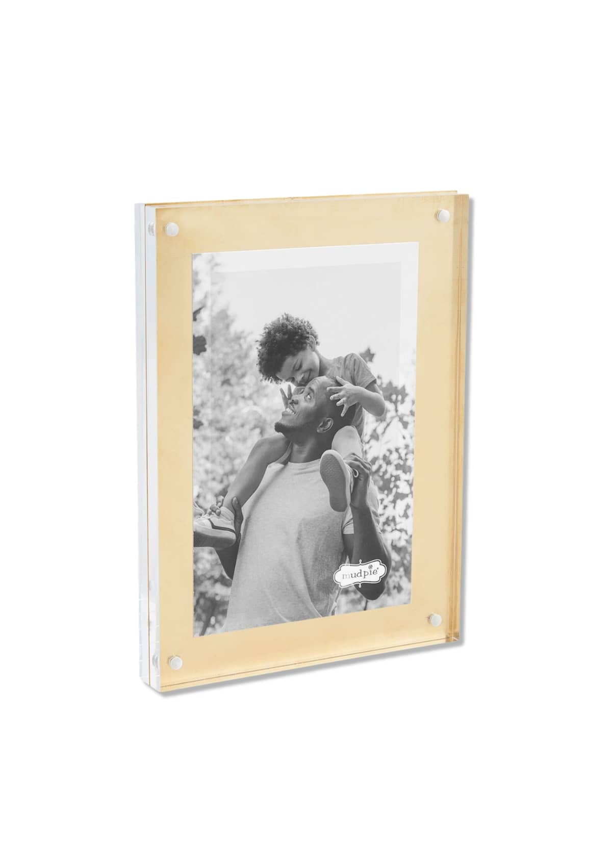 Small Brass Acrylic Frame -Mud Pie / One Coas- Ruby Jane-