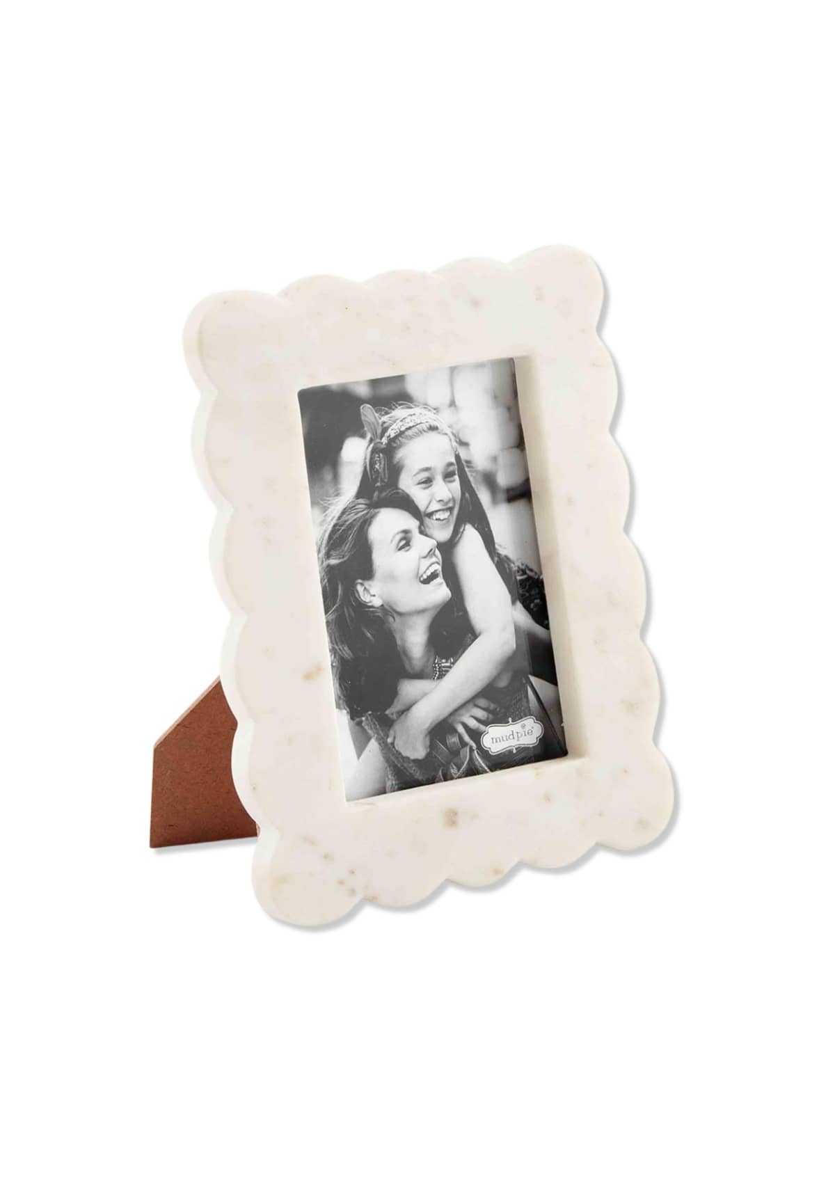 Small Scalloped Marble Frame -Mud Pie / One Coas- Ruby Jane-