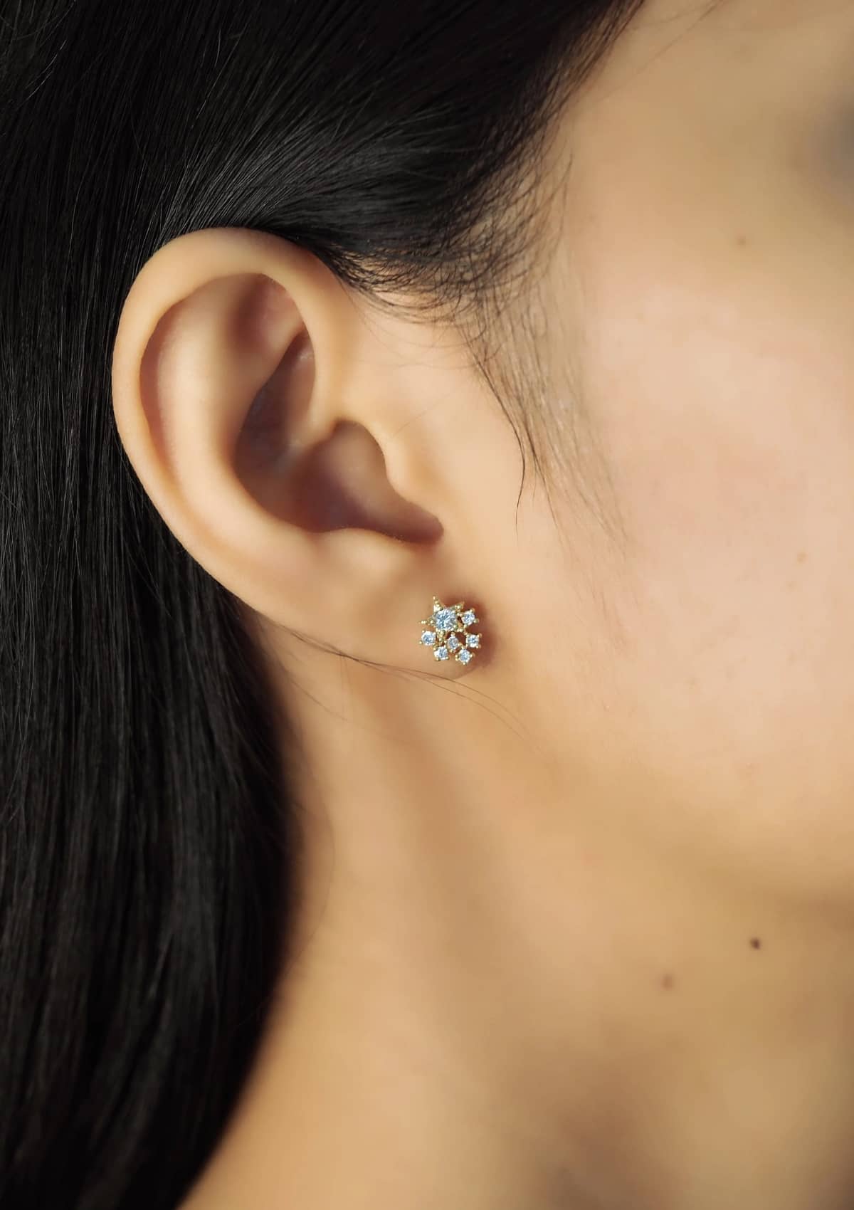 Star Cluster Gold Earrings -Tai Rittichai- Ruby Jane-