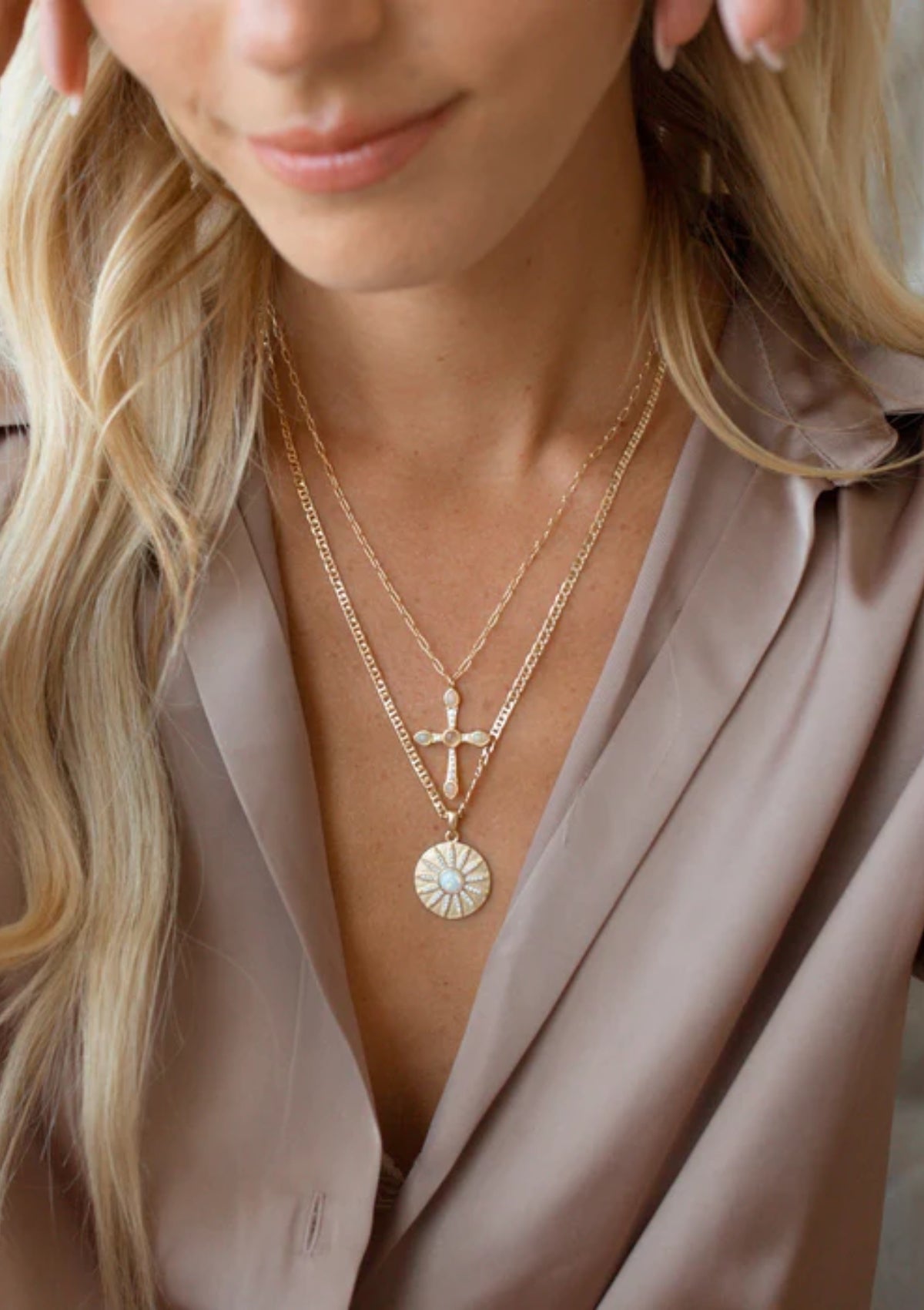 Stargazer Necklace in Opal -Blair and Gray-DBA Joy Dravecky Jewelry- Ruby Jane-