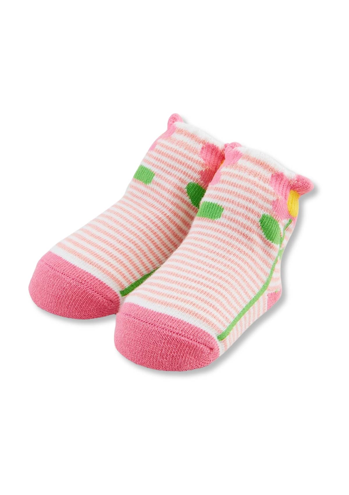 Striped Flower Baby Socks -Mud Pie / One Coas- Ruby Jane-