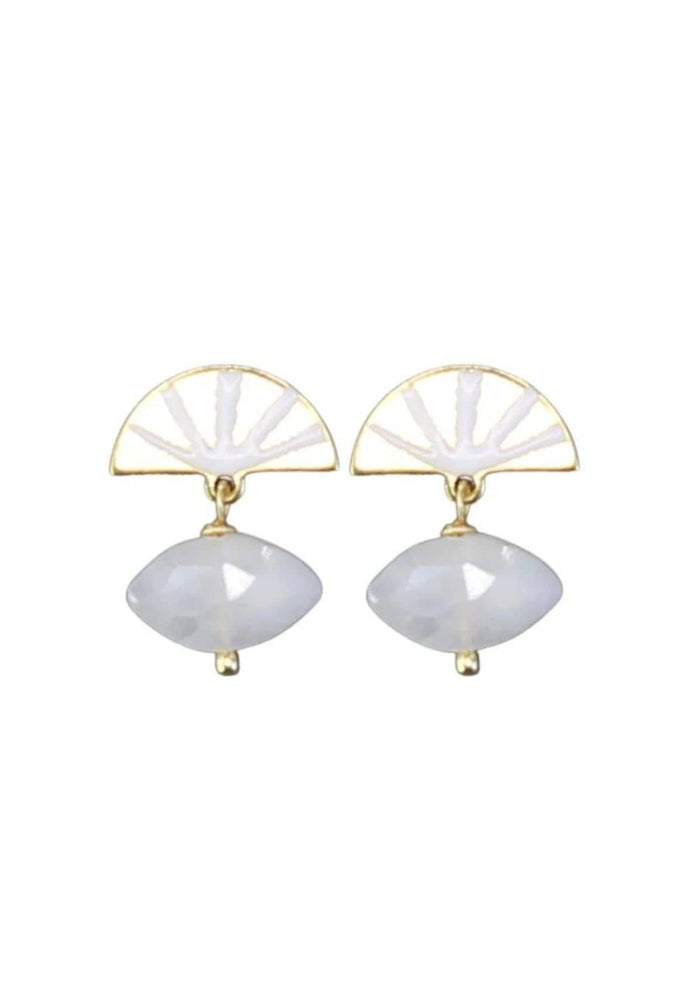 Jane Bronze Earring in Ruby Pink