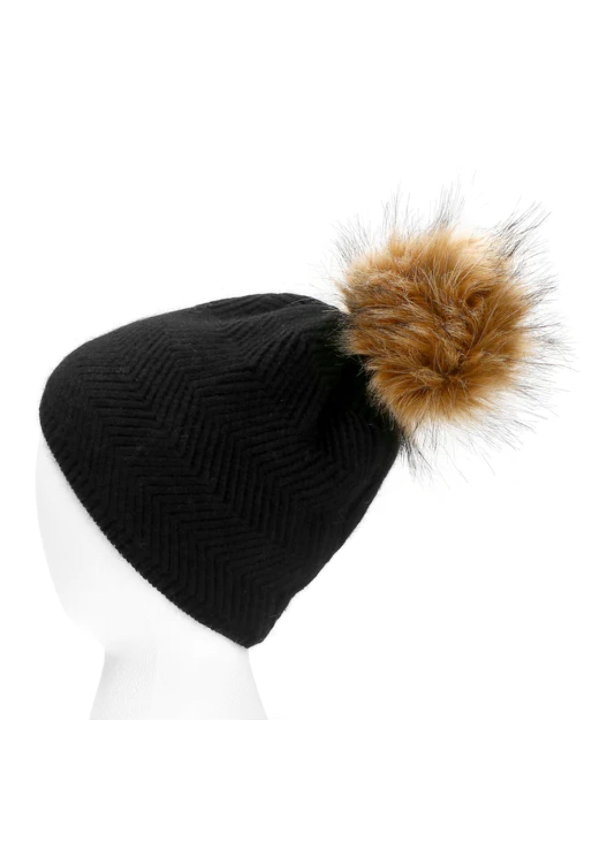 "The Apres" Hat Black Real Fur -North of Alpine- Ruby Jane-
