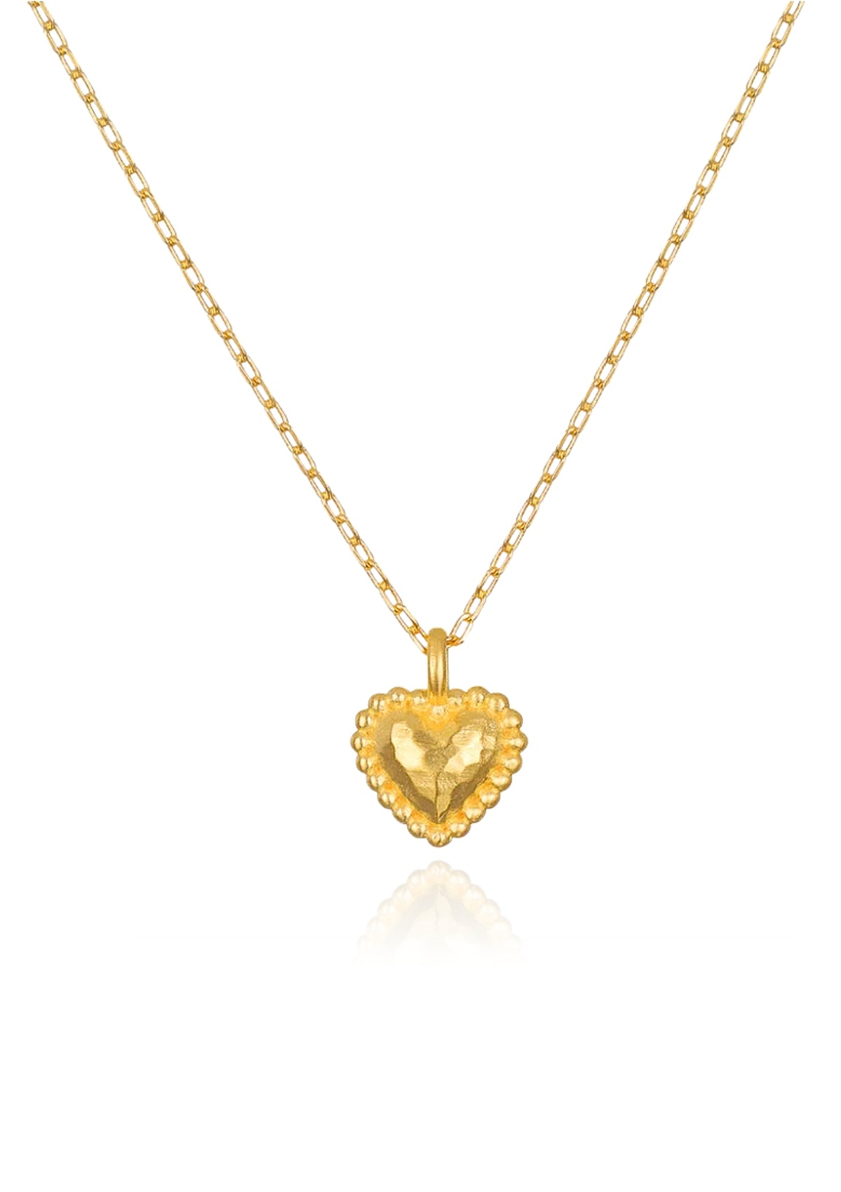 True Hammered Heart Pendant Necklace -Satya Jewelry- Ruby Jane-
