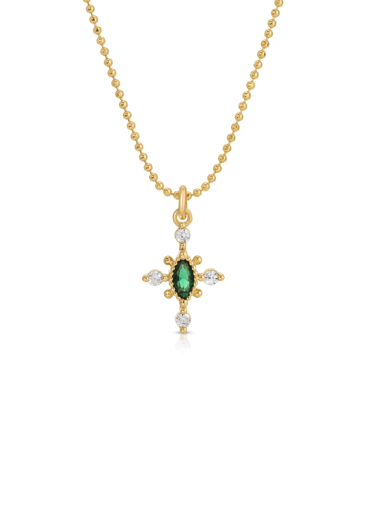 Victoria Cross Necklace, Emerald -Blair and Gray-DBA Joy Dravecky Jewelry- Ruby Jane-