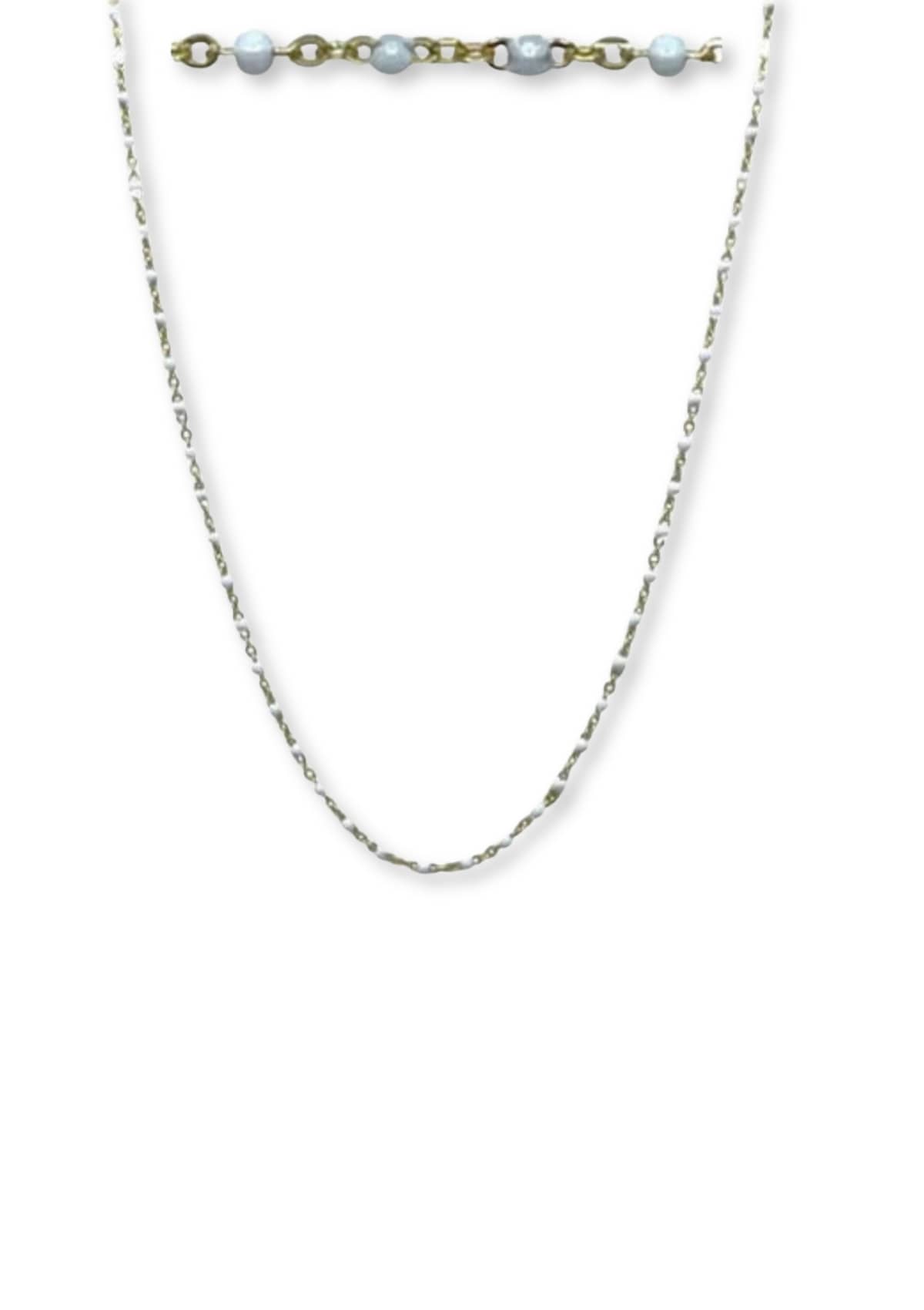 White Howlite Beaded Necklace -Athena Designs- Ruby Jane-