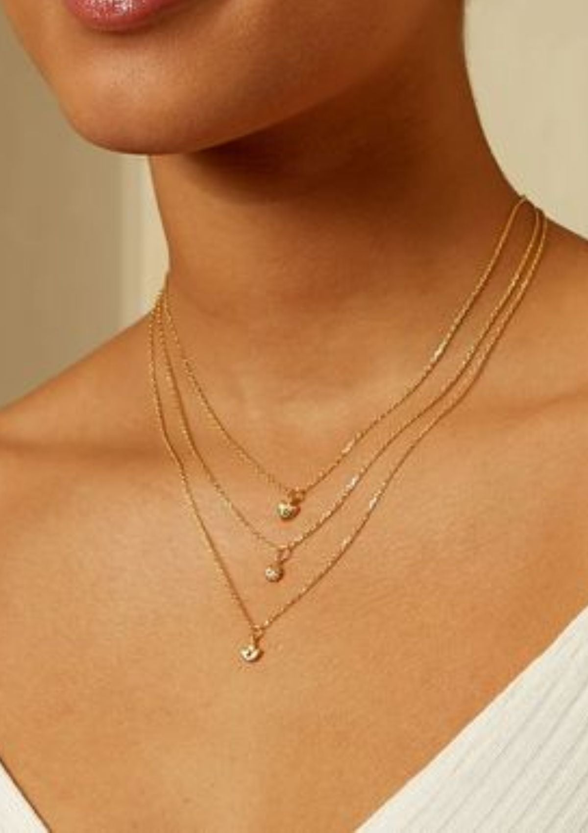 White Topaz Mini Lotus Pendant Necklace, 16" -Satya Jewelry- Ruby Jane-