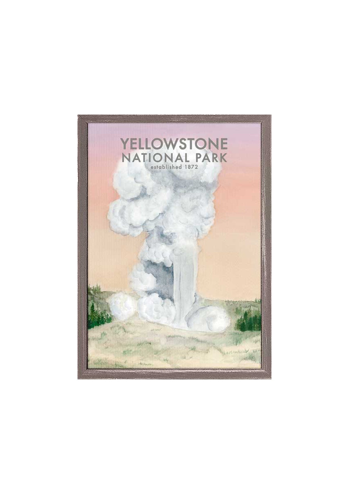 Yellowstone National Park Mini Framed Canvas -GreenBox Art- Ruby Jane-
