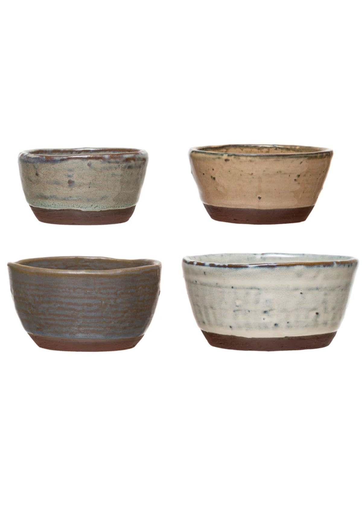 4 1/2" Stoneware Bowls Set of 4