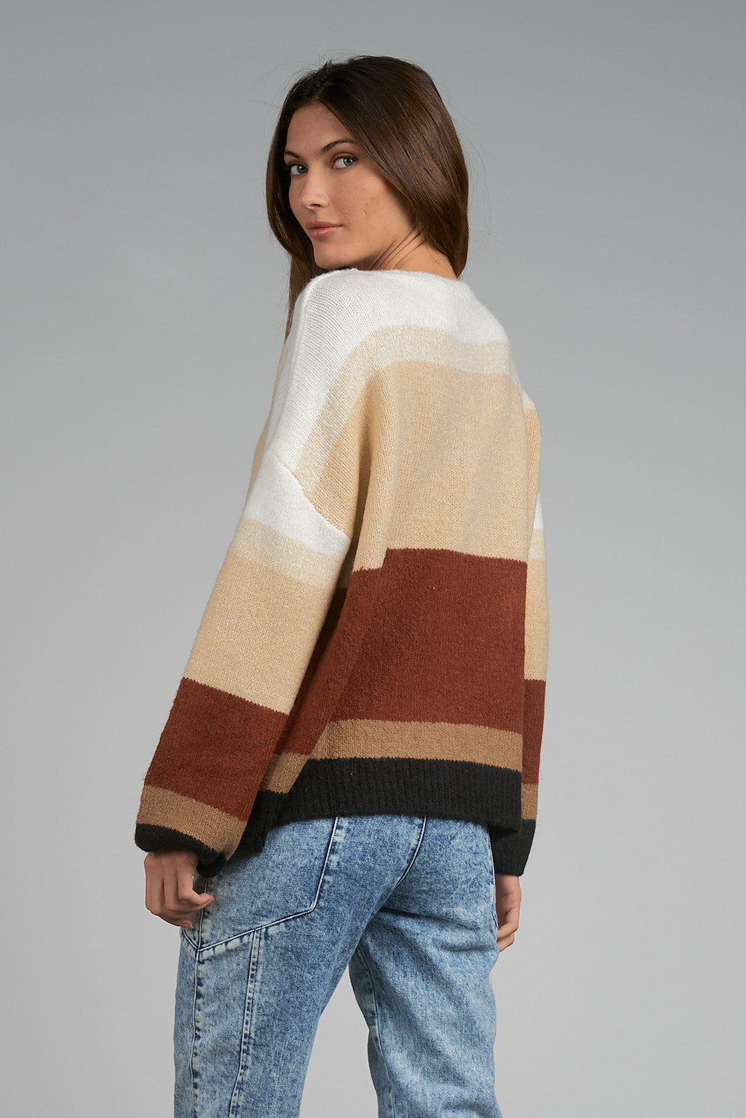Swiss Sweater, Copper Stripe