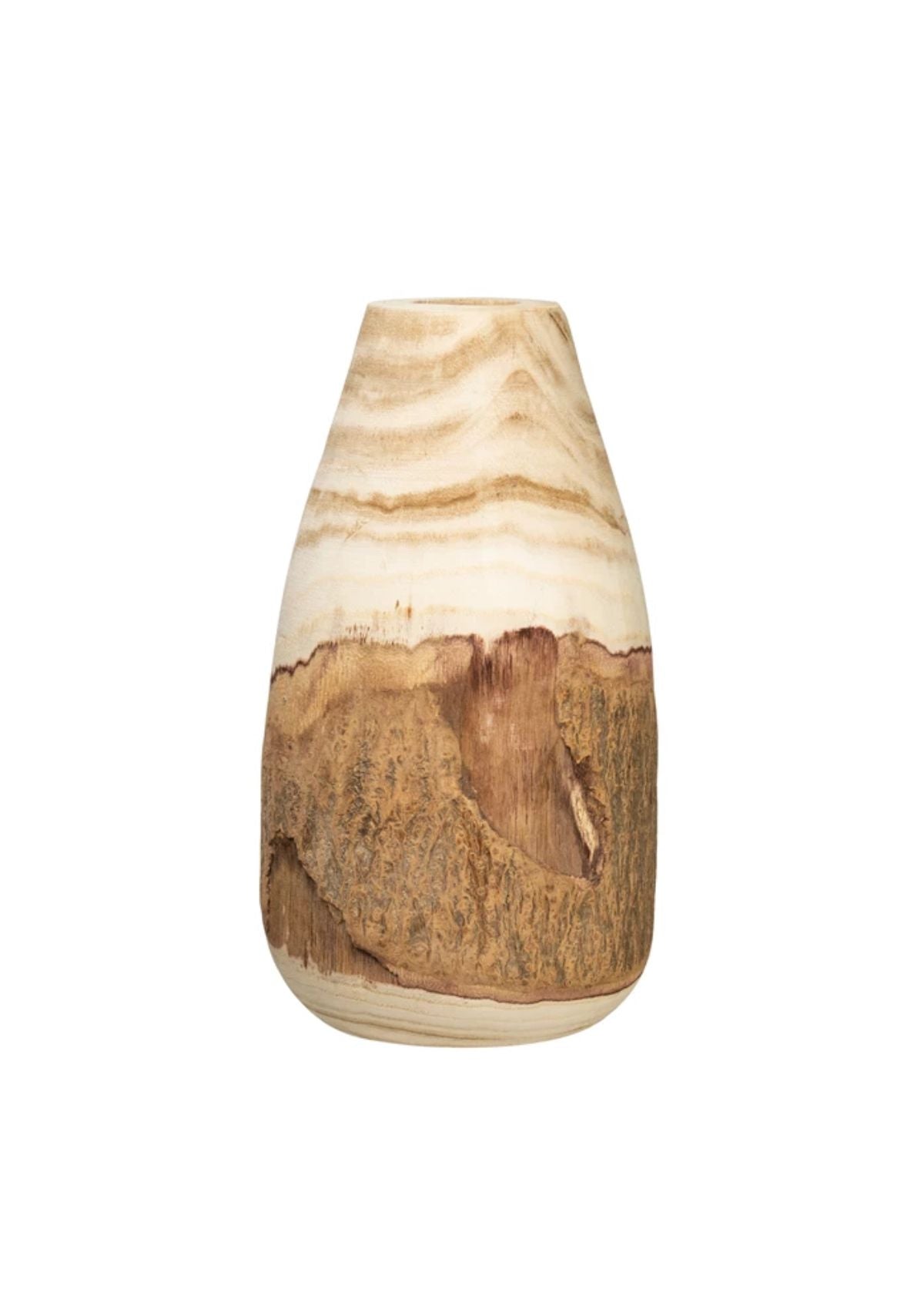 12.5" Paulownia Wood Vase
