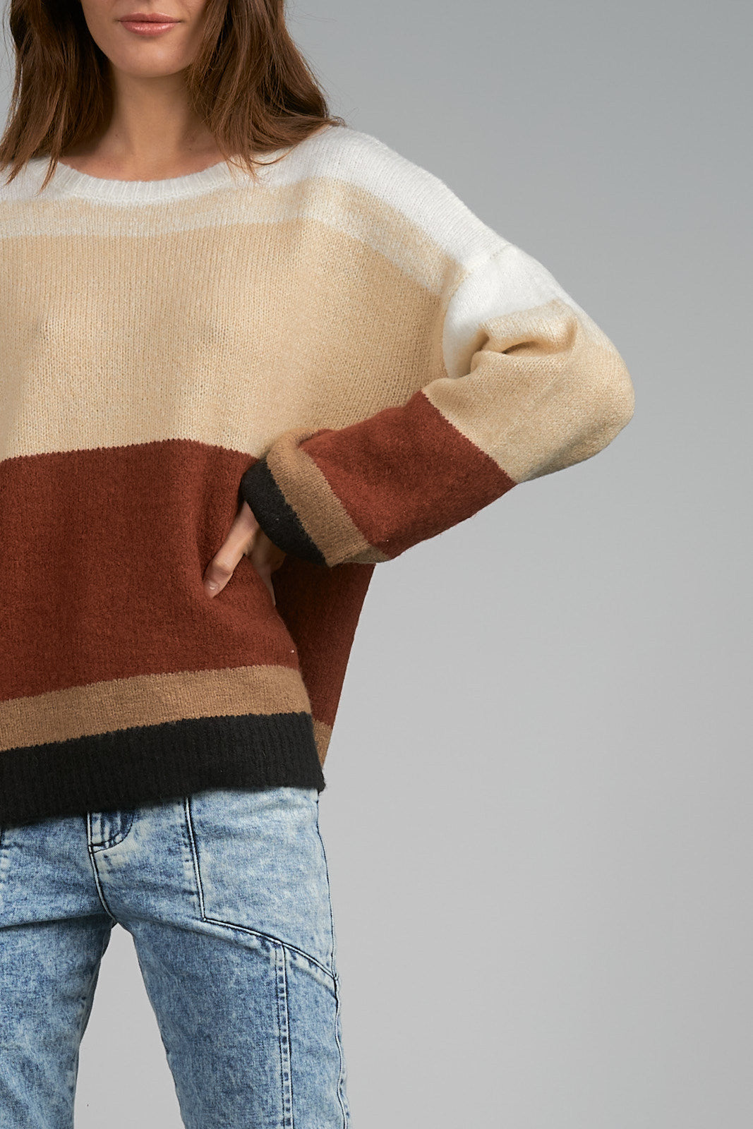 Swiss Sweater, Copper Stripe