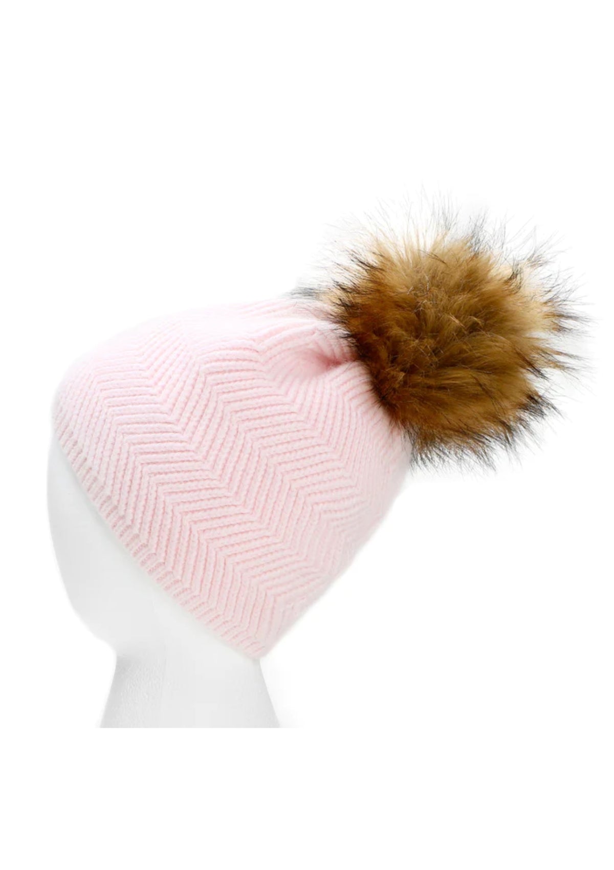 "The Apres" Hat Pink Real Fur