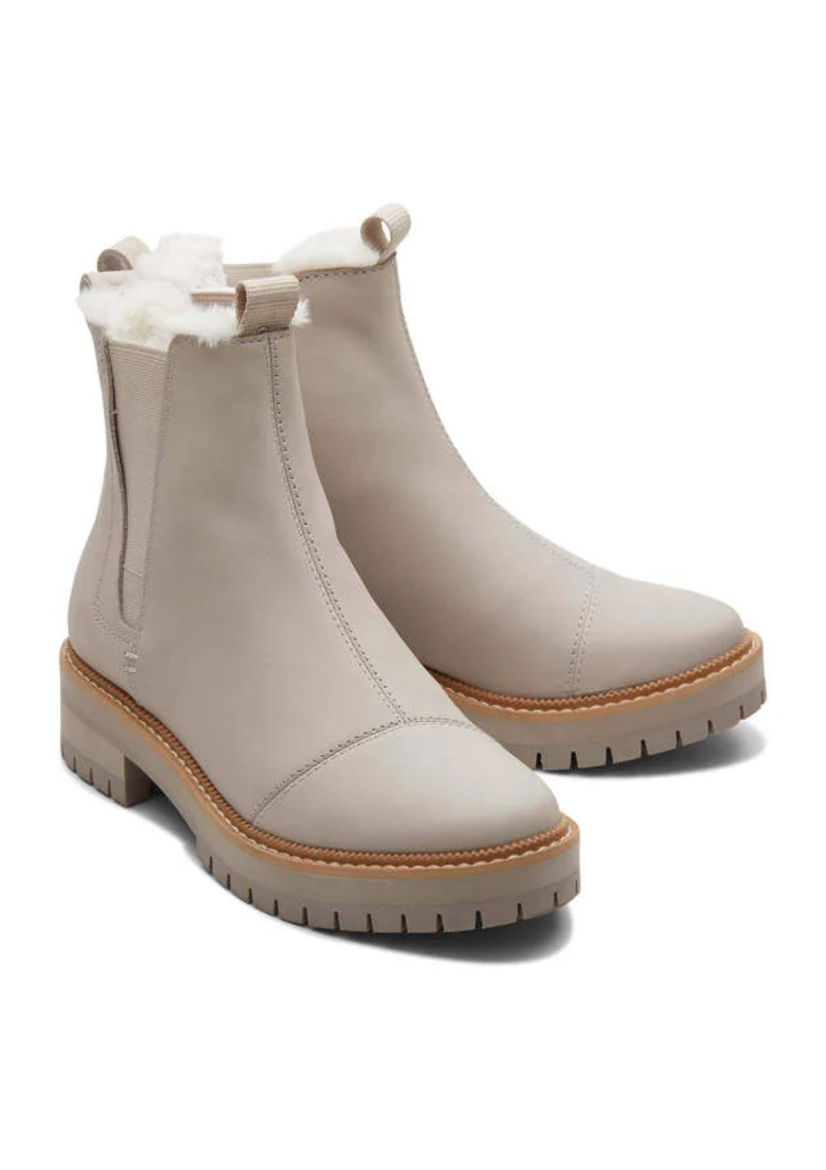Dakota Leather Boot in Pebble Grey